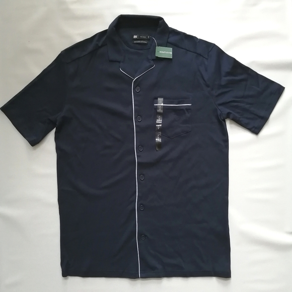 Simons Navy Lounge Shirt Small NWT - Picture 1 of 7